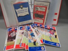 An album of vintage football programmes mainly from 1950's to include Stoke, Luton Town, Leicester