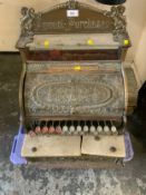 An original brass heavy National Dayton, Ohio cash register A/F