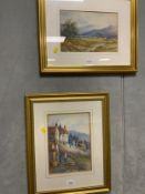 M Broomhead - A pair of watercolors depicting alpine scenes
