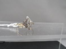A hallmarked 9 carat gold diamond set ring approx weight 1.5g
