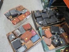 Four trays of vintage cameras etc A/F
