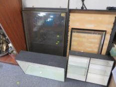 A selection of assorted sized display cabinets A/F