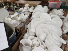 Five trays of assorted ceramics to include Royal Albert 