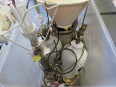 A tray of assorted table lamps