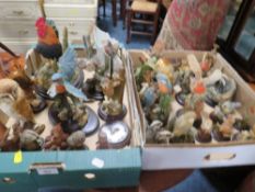 Two trays of assorted animal figures to include Country Artists etc