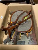 Two Georgian mahogany mirrors both in need of restoration