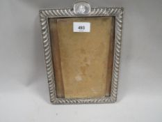 An antique large silver picture frame - Birmingham 1902