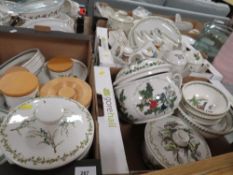 Six trays of assorted Portmeirion to include Birds of Britain, lamps, watering cans, storage jars