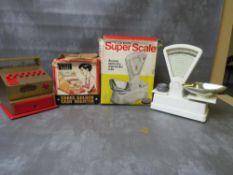 A BOXED CASOON SUPER SCALES, plus a boxed Codeg cash register, boxes A/F