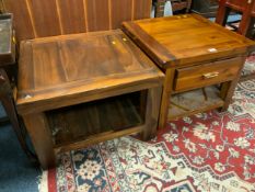 Two modern/colonial style lamp tables