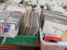 Two trays of LP records to include many 80's examples, Duran Duran, The Police, Jam, The Icicle