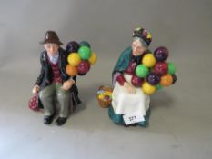 Two Royal Doulton balloon figures
