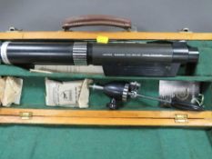 A cased electric powers 12x-40x 40 zoom telescope