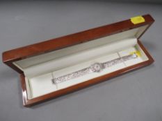 A Bueche Girod Swiss diamond set Hallmarked 9 carat gold wrist watch, approx. total weight 31.6g