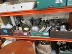 Four trays of ex show home decorative items to include glassware