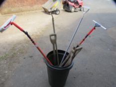 A selection of garden tools