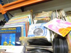 Two trays of LP records and 7