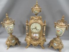 A vintage clock garniture