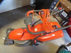 An electric Flymo lawnmower
