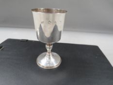 A silver hallmarked goblet 192g approx