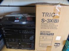 Three Hi-Fi separates stereo system with boxed speakers