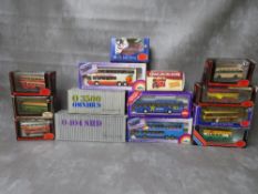 FOURTEEN BOXED BUSES / COACHES, two Mercedes coaches 04045HD and 03500, three Siku coaches all 1: