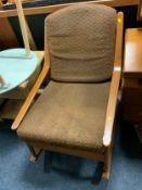 A mid-century rocking chair