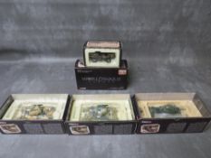 FOUR BOXED CORGI WORLD WAR II HEROES 1:50 SCALE TANKS, to incldue 2 x US Army Sherman tanks M4A3
