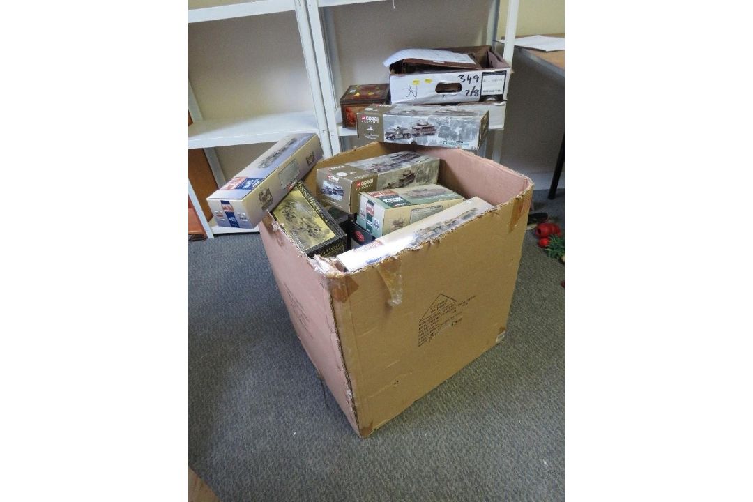 A LARGE BOX OF EMPTY BOXES, mainly for Corgi Military Models - Image 2 of 2