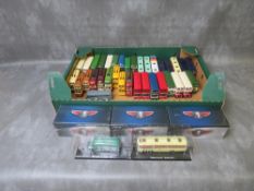 TWENTY SIX UNBOXED DOUBLE DECKER BUSES AND COACHES BY EFE AND CORGI, nine trolley buses by Corgi,