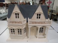A LARGE MODERN DOLLS HOUSE, approx. W 70 cm, D 44 cm and H 60 cm, together with a large quantity