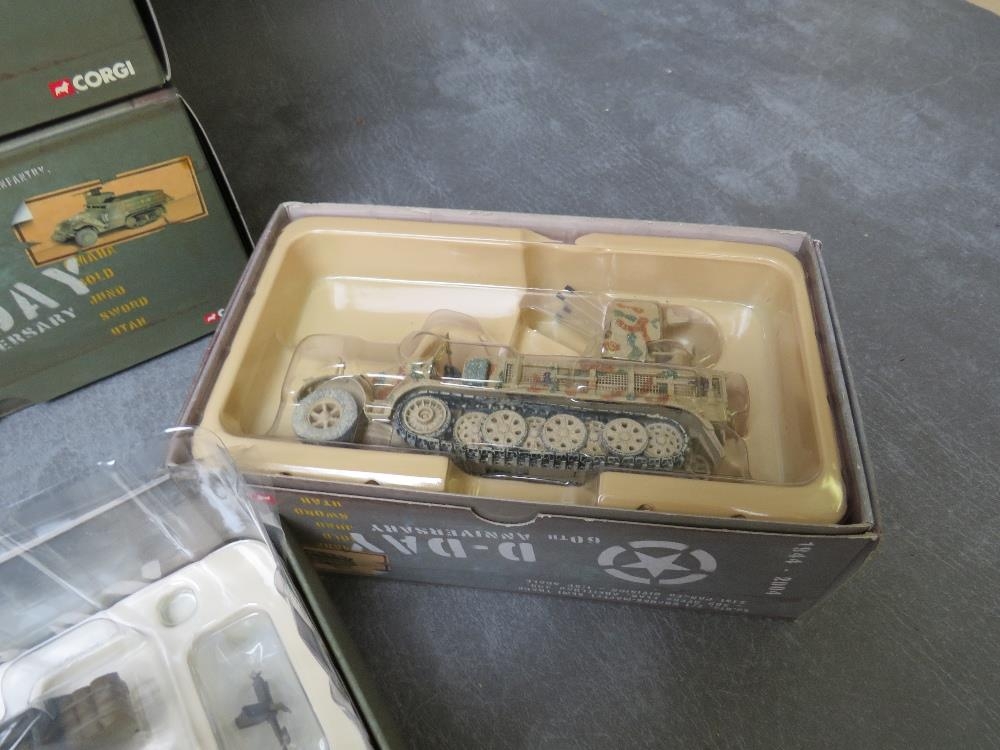 FOUR BOXED CORGI D DAY 60th ANNIVERSARY US ARMY M3A1 HALF TRACK VEHICLES US60401, together with a - Image 4 of 4