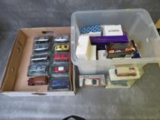 MIXED BOX OF DIE CAST VEHICLES , fourteen in total, makes include Solido, Matchbox, Majorette, model