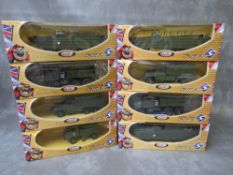 EIGHT BOXED SOLIDO MILITARY VEHICLES, scale 1:50, all Batailles Battles vehicles