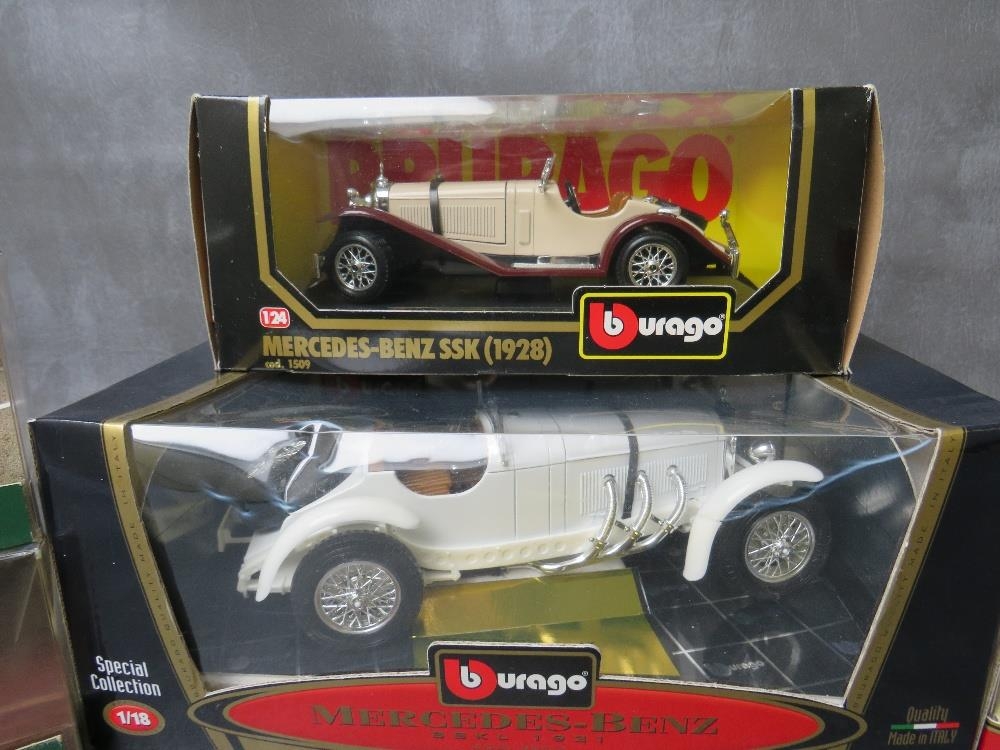 BOXED BURAGO 1:18 scale 1931 Mercedes Benz SSKL 3002, boxed Burago Mercedes Benz 1928 1:24 scale , - Image 3 of 4