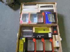 TWO BOXES OF EMPTY DIE CAST BOXES, one containing twenty one EFE boxes, the other containing mixed