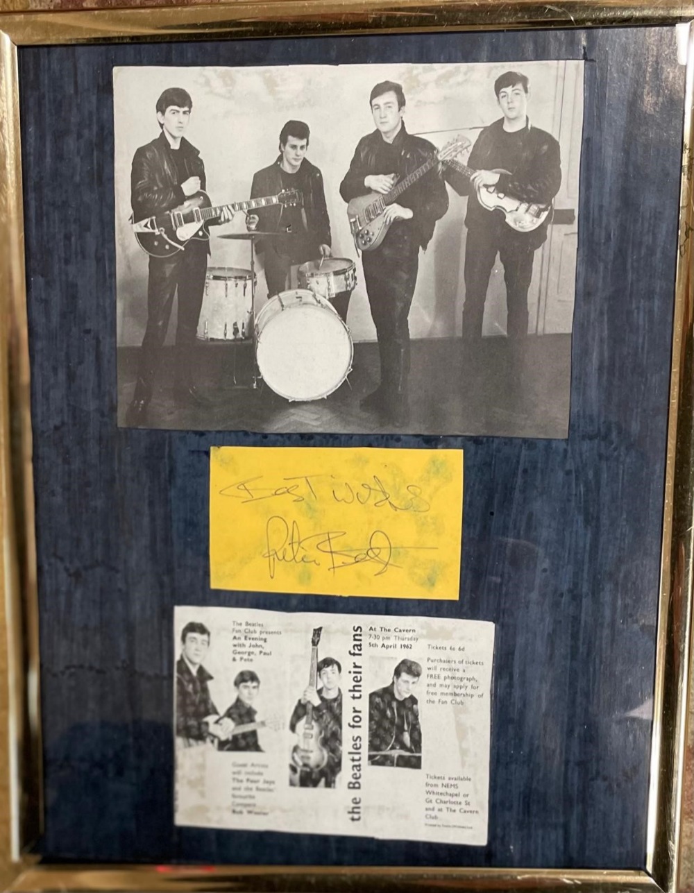 A LARGE COLLECTION OF BEATLES PICTURES, PICTURE MIRRORS, sheet music, photographs, Fan Club Materia - Image 4 of 6