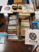 A COLLECTION OF THIRTY THREE BEATLES CASEETE TAPES, together with seven boxed Beatles Mono tape r