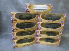 NINE BOXED SOLIDO MILITARY VEHICLES, scale 1:50, all Batailles Battles vehicles, to include 6231,