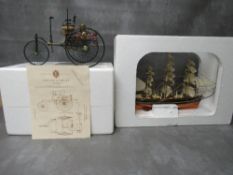 A BOXED FRANKLIN MINT MODEL MERCEDES BENZ 1:8 SCALE, together with a boxed model of The Cutty