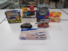 ELEVEN BOXED DIE CAST VEHICLES, to include Matchbox Her Majesty's State Coach, Vauxhall AA van,