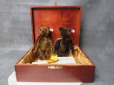 A BOXED SET OF STEIFF LIMITED EDITION 'AMBAO CHOCOLATE BELGIUM BEAR SET', EAN 660320. limited