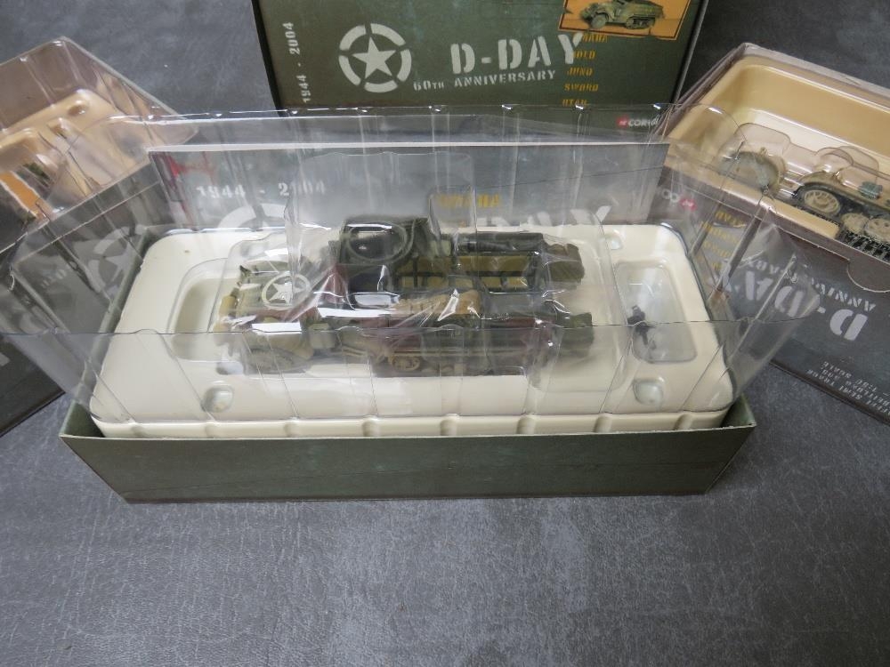 FOUR BOXED CORGI D DAY 60th ANNIVERSARY US ARMY M3A1 HALF TRACK VEHICLES US60401, together with a - Image 2 of 4
