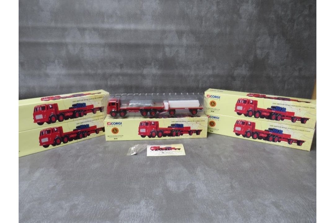 FIVE BOXED CORGI CLASSICS 24601 BRITISH ROAD SERVICES LEYLAND OCTOPUS PLATFORM LORRY, all limited - Image 1 of 2