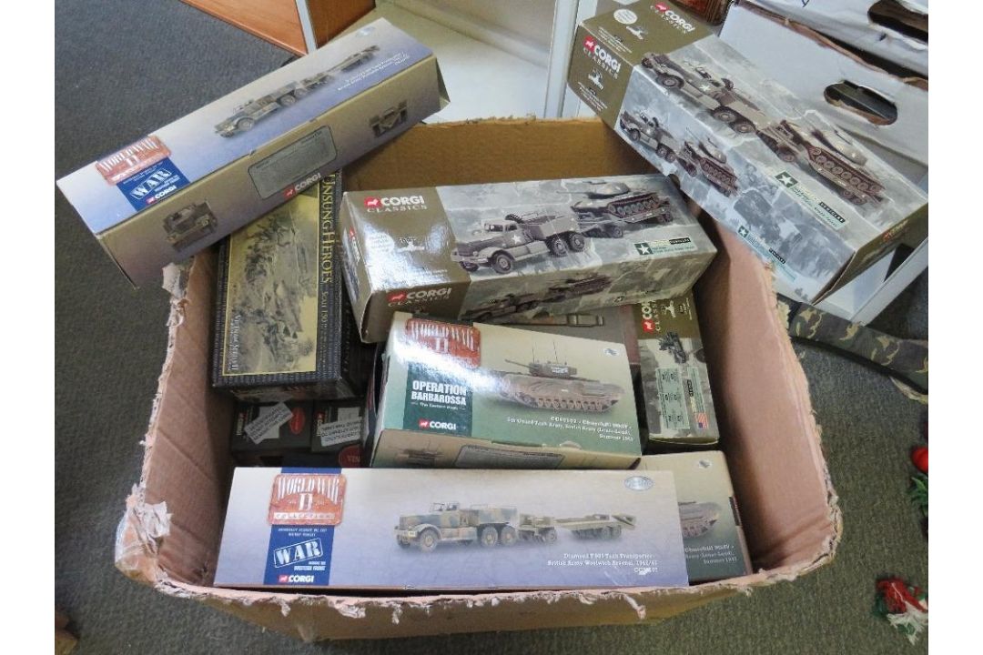A LARGE BOX OF EMPTY BOXES, mainly for Corgi Military Models - Image 1 of 2