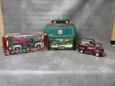 A BOXED 1:18 FORD F100 1953 WRECKER, boxed 1:18 scale Burago Porsche 911 Carrera cabriolet, boxed