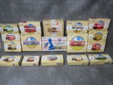 SEVENTEEN BOXED CORGI BUSES / COACHES, to include Routemasters In Exile The Midlands four pack