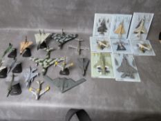 EIGHT CARDED 1:100 SCALE G E FABBRI AEROPLANES, together with a collection of mainly diecast