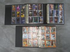 THREE STAR WARS TOPPS TRADING CARD BINDERS AND CONTENTS