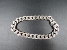A mens hallmarked silver bracelet 38 grams